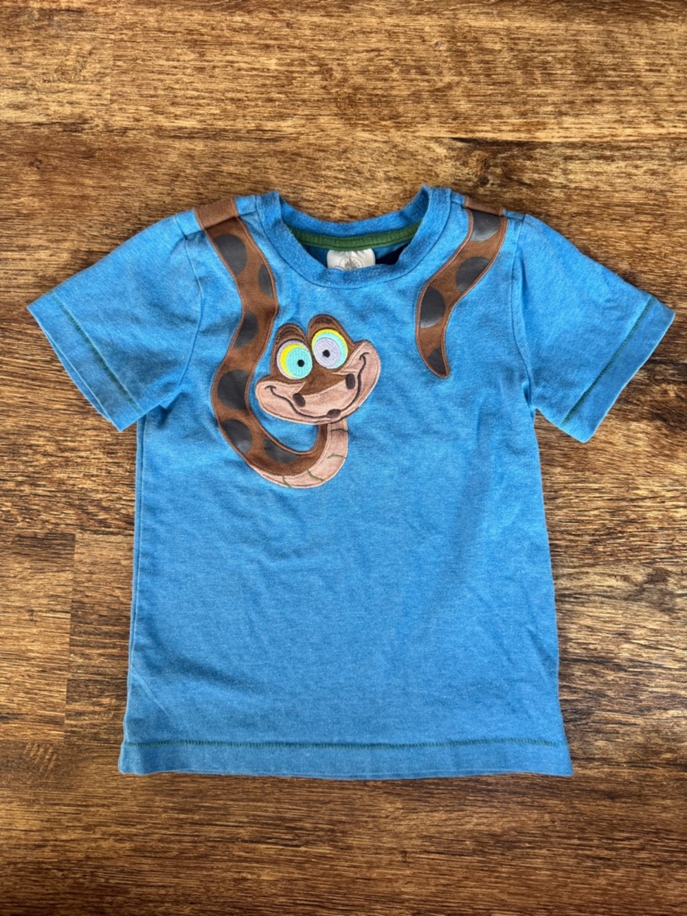 Jungle book Disney store Kaa appliqué tee shirt size 3 blue